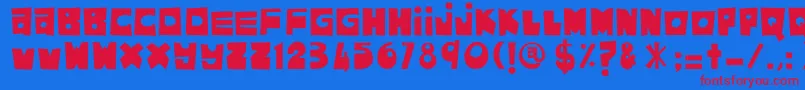 AsamKelubi Font – Red Fonts on Blue Background