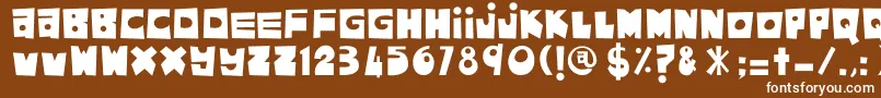 More about AsamKelubi Font AsamKelubi Font – White Fonts on Brown Background