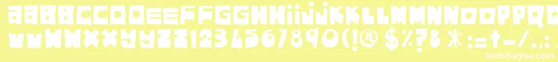 AsamKelubiフォントについての詳細 フォントAsamKelubi – 黄色い背景に白い文字