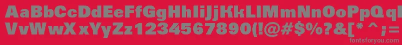 AGroticextrablack Font – Gray Fonts on Red Background