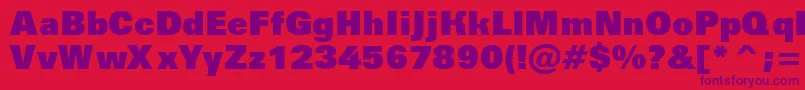 AGroticextrablack Font – Purple Fonts on Red Background