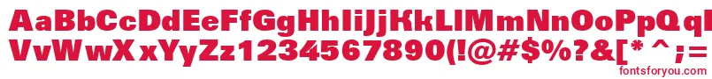 AGroticextrablack-Schriftart – Rote Schriften auf weißem Hintergrund