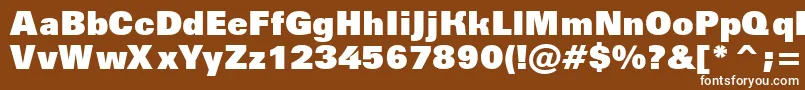 フォントAGroticextrablack – 茶色の背景に白い文字