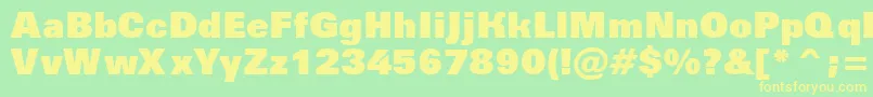 Weitere Informationen zur AGroticextrablack-Schriftart AGroticextrablack-Schriftart – Gelbe Schriften auf grünem Hintergrund