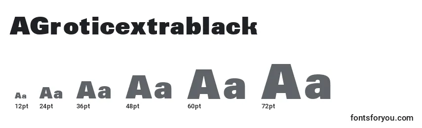 Размеры шрифта AGroticextrablack