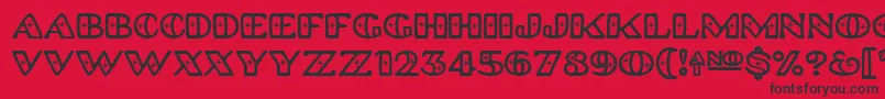 Platinum Hub Caps Polished Font – Black Fonts on Red Background