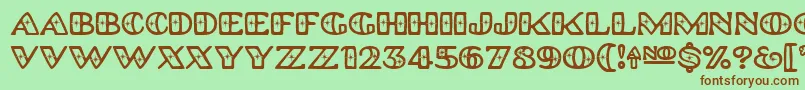 Platinum Hub Caps Polished Font – Brown Fonts on Green Background