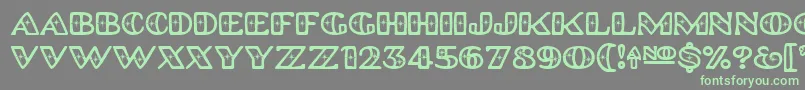 Platinum Hub Caps Polished Font – Green Fonts on Gray Background