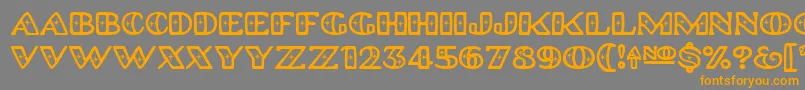 Platinum Hub Caps Polished Font – Orange Fonts on Gray Background