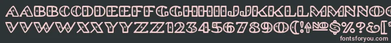 Platinum Hub Caps Polished Font – Pink Fonts on Black Background