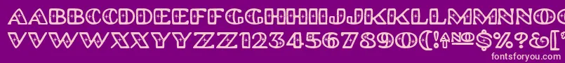 Platinum Hub Caps Polished Font – Pink Fonts on Purple Background