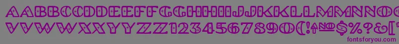Platinum Hub Caps Polished Font – Purple Fonts on Gray Background