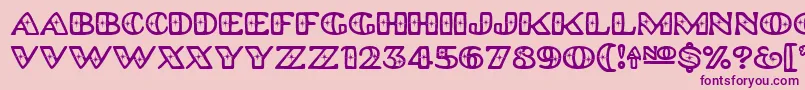 Platinum Hub Caps Polished Font – Purple Fonts on Pink Background