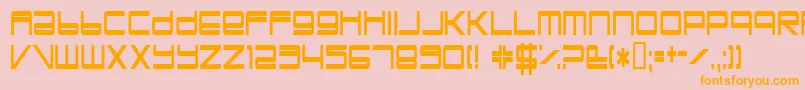 Trapperjohn Font – Orange Fonts on Pink Background