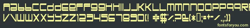 Trapperjohn Font – Yellow Fonts on Black Background