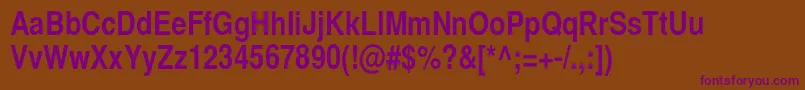 BastioncBold Font – Purple Fonts on Brown Background