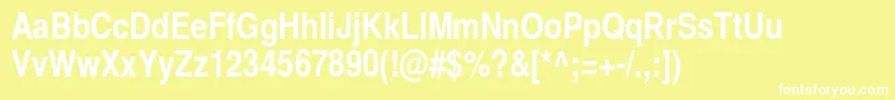 BastioncBold Font – White Fonts on Yellow Background