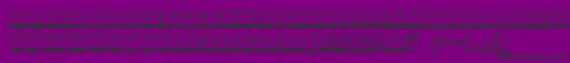 Toyland Nf-Schriftart – Schwarze Schriften auf violettem Hintergrund