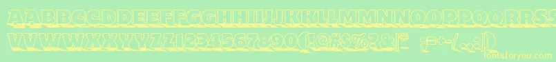 Toyland Nf Font – Yellow Fonts on Green Background