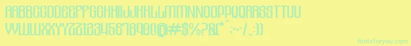 SolaceforsadistRegular Font – Green Fonts on Yellow Background