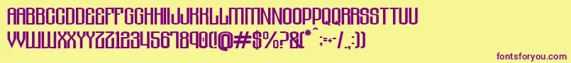SolaceforsadistRegular Font – Purple Fonts on Yellow Background