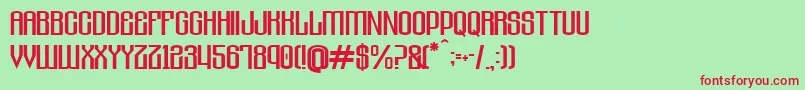 SolaceforsadistRegular Font – Red Fonts on Green Background