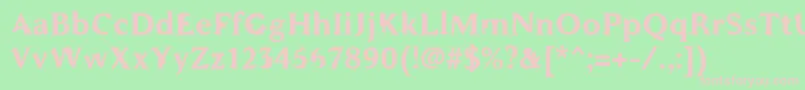 WcAddendumBold Font – Pink Fonts on Green Background