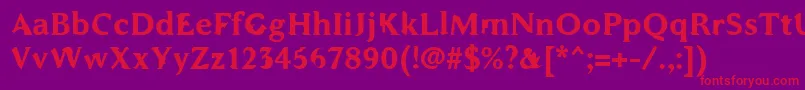 WcAddendumBold Font – Red Fonts on Purple Background