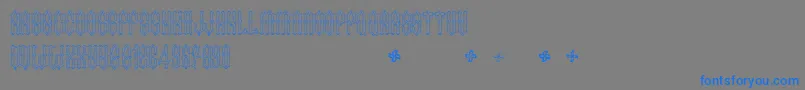 TwoFingersKing Font – Blue Fonts on Gray Background