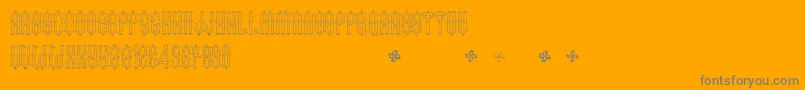 TwoFingersKing-Schriftart – Graue Schriften auf orangefarbenem Hintergrund