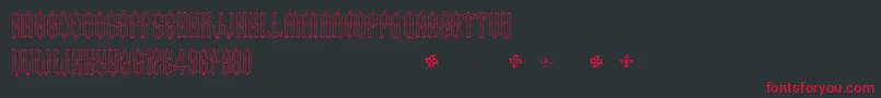 Шрифт TwoFingersKing – красные шрифты на чёрном фоне