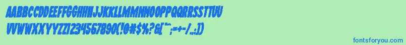 Wolfbrothersboldital-fontti – siniset fontit vihreällä taustalla