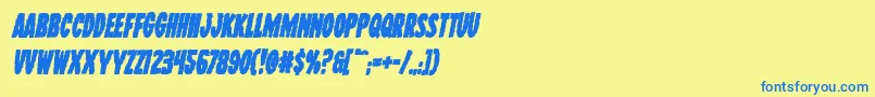 Wolfbrothersboldital-fontti – siniset fontit keltaisella taustalla