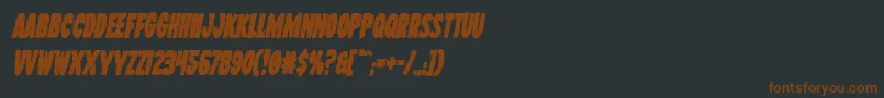 Шрифт Wolfbrothersboldital – коричневые шрифты на чёрном фоне