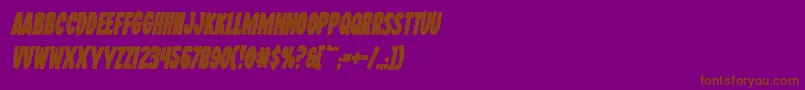 Wolfbrothersboldital Font – Brown Fonts on Purple Background