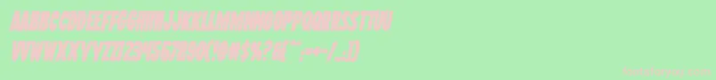 Wolfbrothersboldital Font – Pink Fonts on Green Background