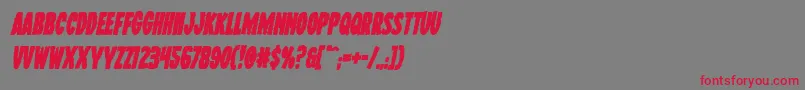 Wolfbrothersboldital Font – Red Fonts on Gray Background