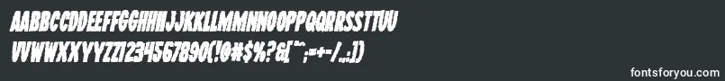 フォントWolfbrothersboldital – 黒い背景に白い文字