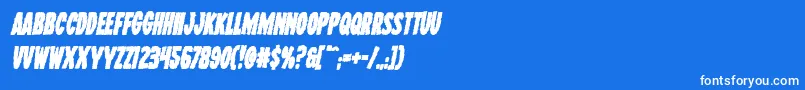 Wolfbrothersboldital Font – White Fonts on Blue Background
