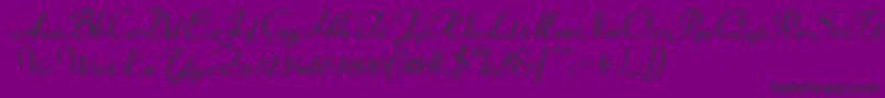 DahrlinRegular Font – Black Fonts on Purple Background