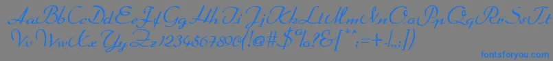 DahrlinRegular Font – Blue Fonts on Gray Background