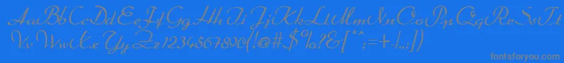 fuente DahrlinRegular – Fuentes Grises Sobre Fondo Azul