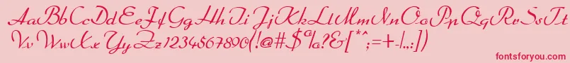 DahrlinRegular Font – Red Fonts on Pink Background