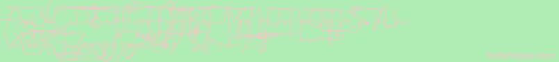 SculptorsHandAlternatives Font – Pink Fonts on Green Background