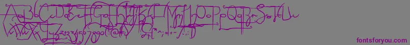 SculptorsHandAlternatives-Schriftart – Violette Schriften auf grauem Hintergrund