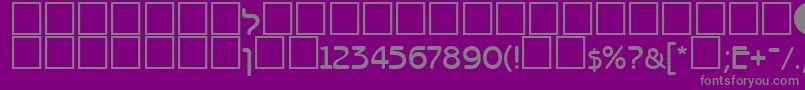 Bnz45C-Schriftart – Graue Schriften auf violettem Hintergrund