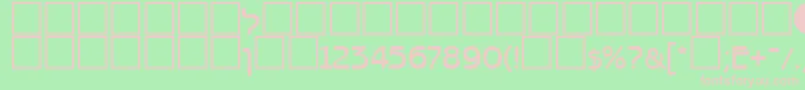 Fonte Bnz45C – fontes rosa em um fundo verde