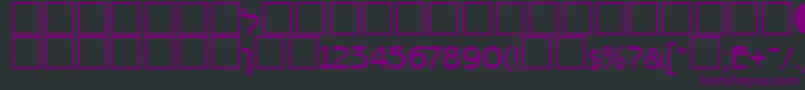 Шрифт Bnz45C – фиолетовые шрифты на чёрном фоне