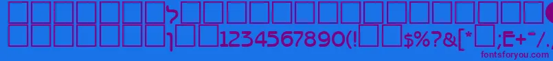 Bnz45C Font – Purple Fonts on Blue Background