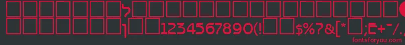 Bnz45C Font – Red Fonts on Black Background
